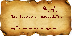 Matriszottó Azucséna névjegykártya